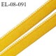Elastique picot 8 mm haut de gamme couleur jaune palmier doux au toucher fabriqué en France pour une grande marque prix au mètre