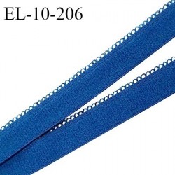 Elastique picot 10 mm lingerie couleur bleu river haut de gamme fabriqué en France pour une grande marque prix au mètre