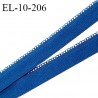 Elastique picot 10 mm lingerie couleur bleu river haut de gamme fabriqué en France pour une grande marque prix au mètre