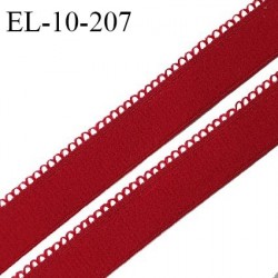 Elastique picot 10 mm lingerie couleur rouge goji haut de gamme fabriqué en France pour une grande marque prix au mètre
