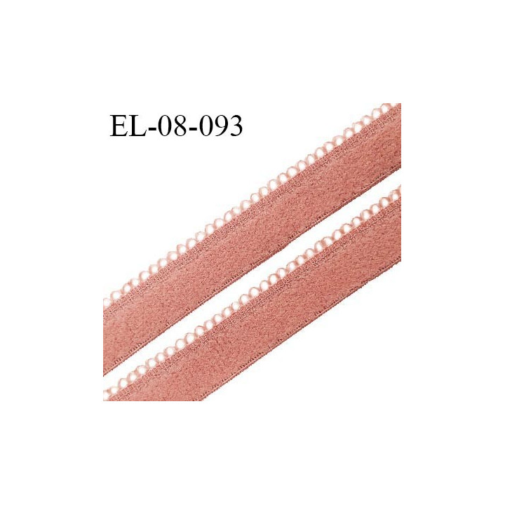 Elastique picot 8 mm haut de gamme couleur beige dune doux au toucher fabriqué en France pour une grande marque prix au mètre