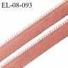 Elastique picot 8 mm haut de gamme couleur beige dune doux au toucher fabriqué en France pour une grande marque prix au mètre