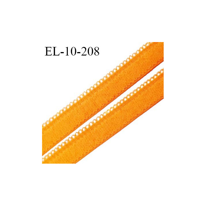 Elastique picot 10 mm lingerie couleur orange maya haut de gamme fabriqué en France pour une grande marque prix au mètre