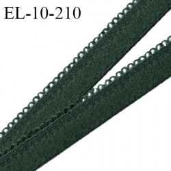 Elastique picot 10 mm lingerie couleur vert anglais haut de gamme fabriqué en France pour une grande marque prix au mètre