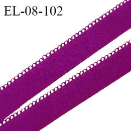 Elastique picot 8 mm haut de gamme couleur violine doux au toucher fabriqué en France pour une grande marque prix au mètre