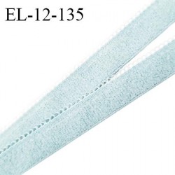 Elastique picot 12 mm lingerie haut de gamme couleur menthe glacée fabriqué en France largeur 12 mm + 2 mm picots prix au mètre