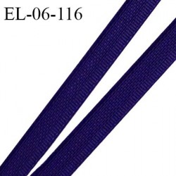 Elastique 6 mm fin spécial lingerie polyamide élasthanne couleur bleu nuit grande marque fabriqué en France prix au mètre