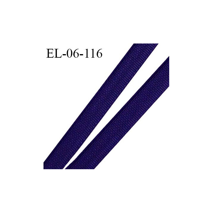 Elastique 6 mm fin spécial lingerie polyamide élasthanne couleur bleu nuit grande marque fabriqué en France prix au mètre