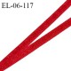 Elastique 6 mm fin spécial lingerie polyamide élasthanne couleur rouge brillant grande marque fabriqué en France prix au mètre