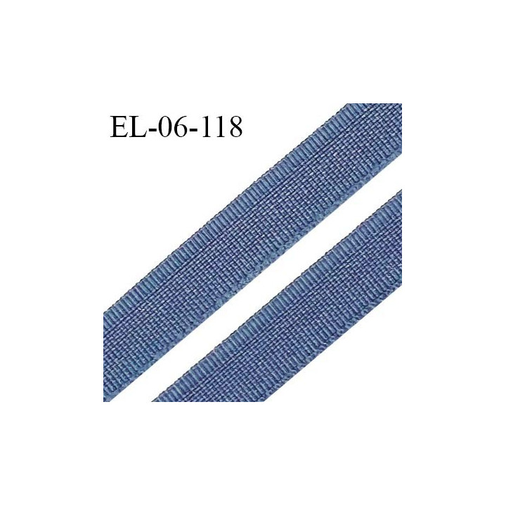 Elastique 6 mm fin spécial lingerie polyamide élasthanne couleur bleu tempête grande marque fabriqué en France prix au mètre