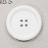 Bouton 22 mm en pvc couleur blanc 4 trous diamètre 22 mm épaisseur 4 mm prix à la pièce