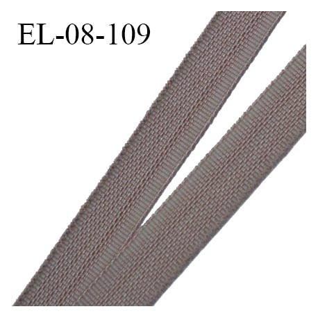 Elastique 8 mm fin spécial lingerie couleur taupe fabriqué en France largeur 8 mm prix au mètre