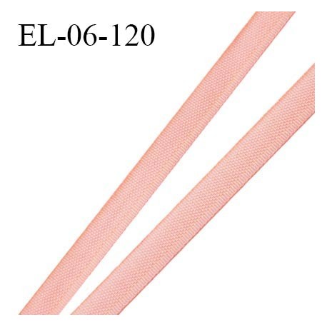 Elastique 6 mm fin spécial lingerie polyamide élasthanne couleur vieux rose grande marque fabriqué en France prix au mètre