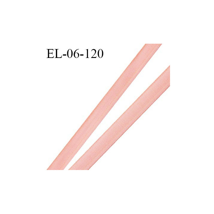 Elastique 6 mm fin spécial lingerie polyamide élasthanne couleur vieux rose grande marque fabriqué en France prix au mètre