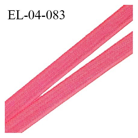 Elastique 4 mm fin spécial lingerie polyamide élasthanne couleur rose corail grande marque fabriqué en France prix au mètre