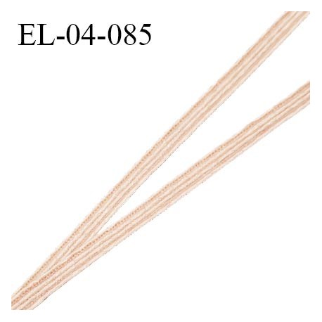 Elastique 4 mm spécial lingerie et couture couleur beige nubuck grande marque fabriqué en France prix au mètre