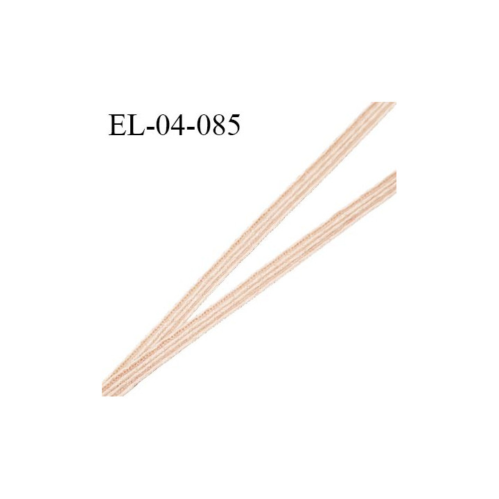 Elastique 4 mm spécial lingerie et couture couleur beige nubuck grande marque fabriqué en France prix au mètre