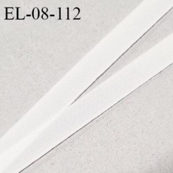 Elastique 8 mm lingerie haut de gamme fabriqué en France couleur blanc élastique fin et souple largeur 8 mm prix au mètre