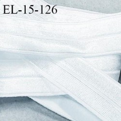 Elastique lingerie 15 mm pré plié haut de gamme fabriqué en France couleur écru brillant largeur 15 mm prix au mètre