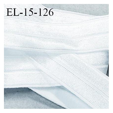 Elastique lingerie 15 mm pré plié haut de gamme fabriqué en France couleur écru brillant largeur 15 mm prix au mètre