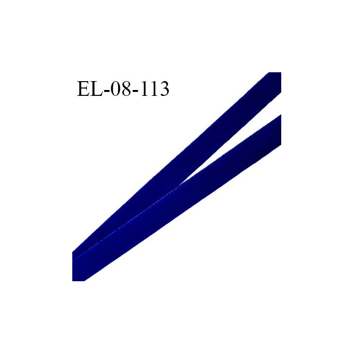 Elastique 8 mm lingerie haut de gamme fabriqué en France couleur bleu électrique élastique souple doux au toucher prix au mètre