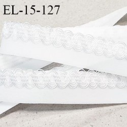 Elastique lingerie 15 mm haut de gamme couleur blanc fabriqué en France pour une grande marque prix au mètre