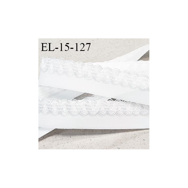 Elastique lingerie 15 mm haut de gamme couleur blanc fabriqué en France pour une grande marque prix au mètre