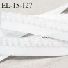 Elastique lingerie 15 mm haut de gamme couleur blanc fabriqué en France pour une grande marque prix au mètre