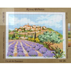 Canevas à broder 45 x 60 cm marque ROYAL PARIS thème UN AIR DE PROVENCE made in France