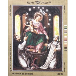 Canevas à broder 45 x 60 cm marque ROYAL PARIS thème Madona di Pompei made in France