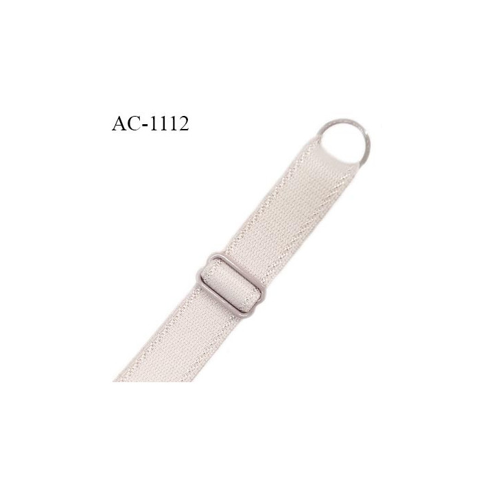 Bretelle lingerie SG 16 mm très haut de gamme couleur marron glacé avec 1 barrette 1 anneau longueur 35 cm prix à l'unité