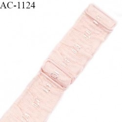 Bretelle lingerie SG 20 mm très haut de gamme couleur rose pâle avec 2 barrettes longueur 30 cm + réglage prix à l'unité