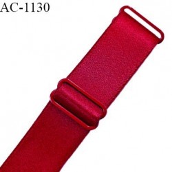 Bretelle lingerie SG 16 mm très haut de gamme couleur rouge tentation avec 2 barrettes longueur 30 cm + réglage prix à l'unité