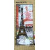 Canevas à broder 25 x 60 cm marque MARGOT thème LA TOUR EIFFEL fabrication française