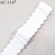 Bretelle lingerie SG 14 mm très haut de gamme couleur blanc 1 barrette 1 anneau longueur 30 cm + réglage prix à l'unité