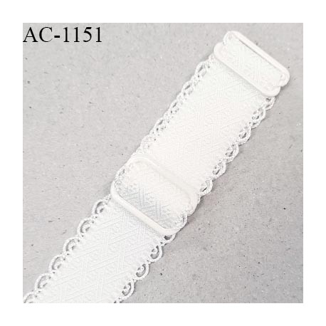 Bretelle lingerie SG 19 mm très haut de gamme couleur naturel avec 2 barrettes longueur 30 cm + réglage prix à l'unité