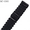 Bretelle lingerie SG 16 mm très haut de gamme couleur noir avec 2 barrettes longueur 30 cm + réglage prix à l'unité