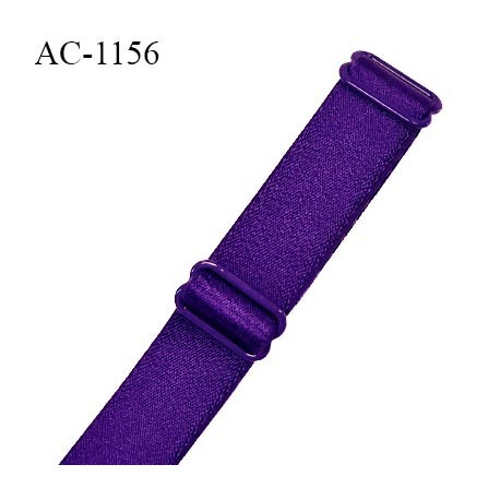Bretelle lingerie SG 16 mm très haut de gamme couleur violet orchidée avec 2 barrettes longueur 30 cm + réglage prix à l'unité