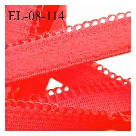 Elastique lingerie 8 mm + 2 mm picot haut de gamme couleur fluo agréable au toucher fabriqué en France prix au mètre