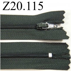 fermeture zip à glissière longueur 20 cm couleur gris non séparable zip nylon largeur 2,4 cm