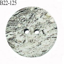 Bouton 22 mm en pvc couleur gris marbré style pierre 2 trous diamètre 22 mm épaisseur 3.8 mm prix à la pièce