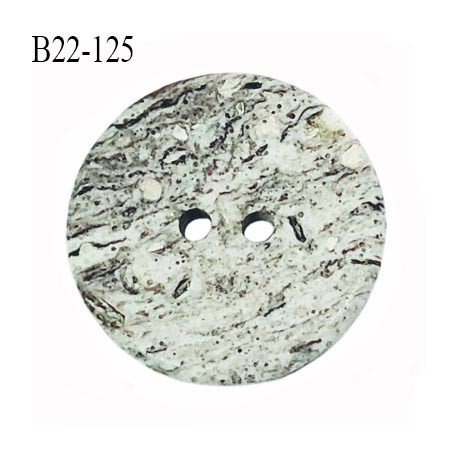 Bouton 22 mm en pvc couleur gris marbré style pierre 2 trous diamètre 22 mm épaisseur 3.8 mm prix à la pièce