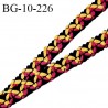 Galon ruban 10 mm en coton et synthétique doux couleur noir jaune et rose largeur 10 mm prix au mètre