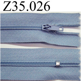fermeture éclair  longueur 35 cm couleur  gris non  séparable zip nylon  largeur 2.5 cm