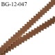 Galon ruban 12 mm style daim ou velours couleur marron prix au mètre