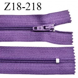 Fermeture zip 18 cm non séparable couleur violet largeur 2.7 cm zip nylon longueur 18 cm prix à l'unité
