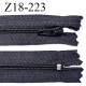 Fermeture zip 18 cm non séparable couleur gris bleuté largeur 2.7 cm zip nylon longueur 18 cm prix à l'unité