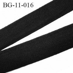 Biais sergé 11 mm coton souple et doux galon ruban couleur noir largeur 11 mm prix au mètre