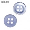 Bouton 11 mm en pvc 4 trous couleur bleu diamètre 11 mm épaisseur 2 mm prix à la pièce