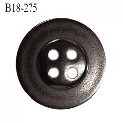 Bouton 18 mm couleur anthracite 4 trous diamètre 18 mm prix à la pièce